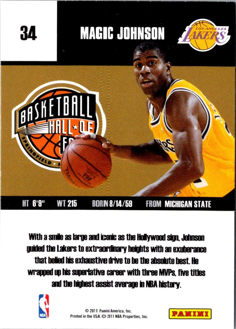 2010 Panini Absolute Memorabilia All Stars Rack Pack Magic Johnson