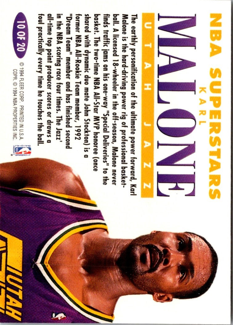1993 Fleer NBA Superstars Karl Malone