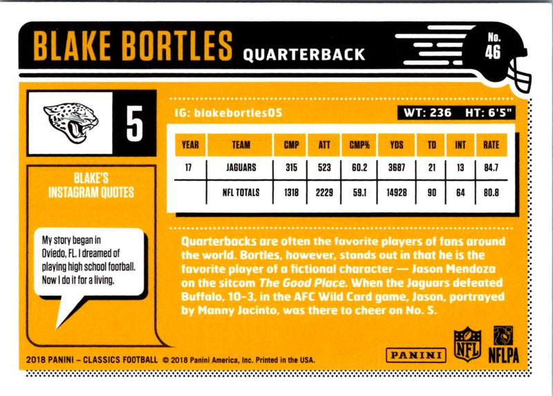 2018 Panini Blake Bortles