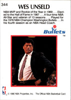1990 Hoops Wes Unseld #344