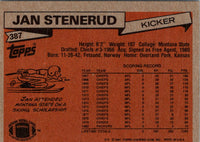 1981 Topps Jan Stenerud #387