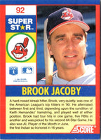 1991 Score 100 Superstars Brook Jacoby #92