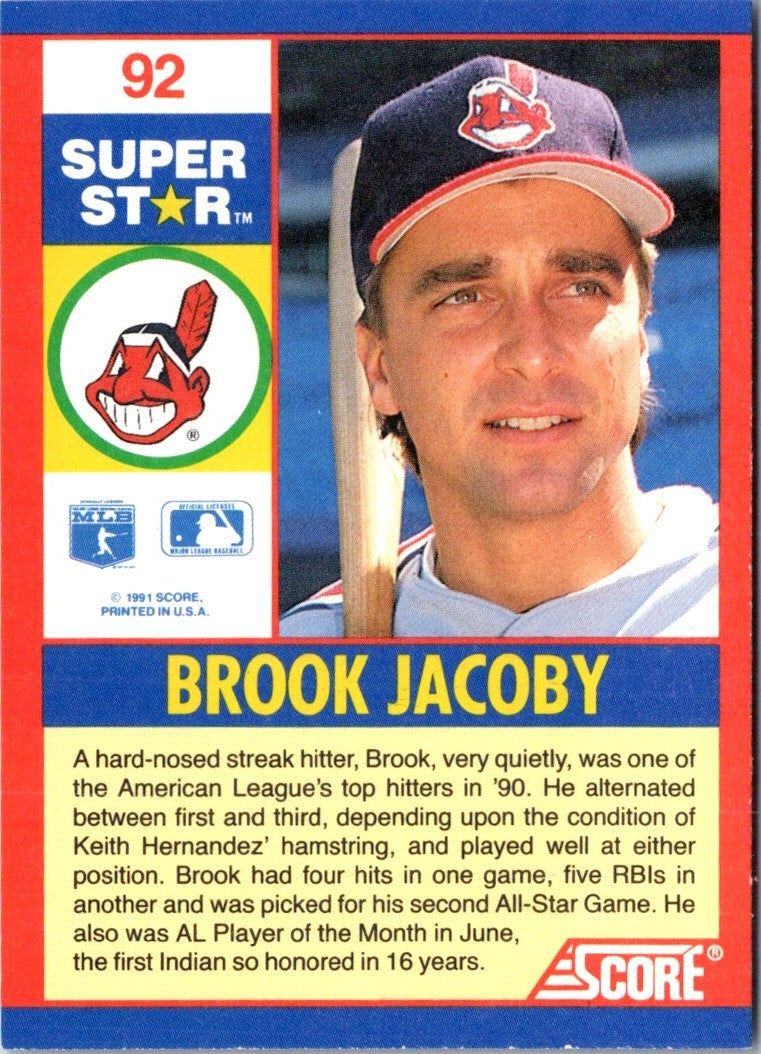 1991 Score 100 Superstars Brook Jacoby