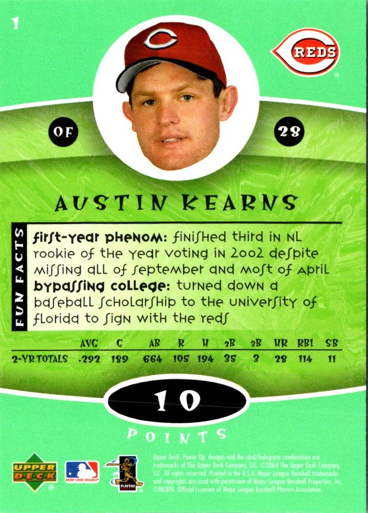 2004 Upper Deck Power Up Austin Kearns