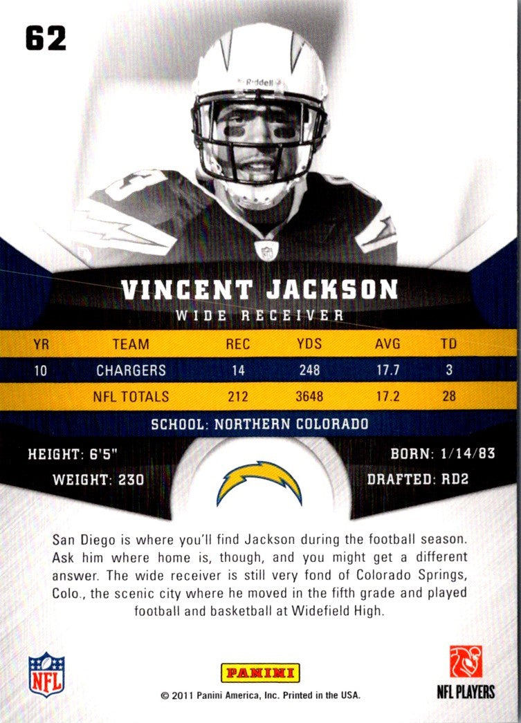 2011 Panini Gridiron Gear Vincent Jackson