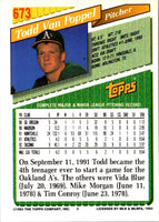 1993 Topps Todd Van Poppel #673