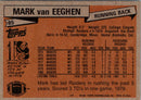 1981 Topps Mark Van Eeghen