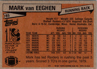 1981 Topps Mark Van Eeghen #85
