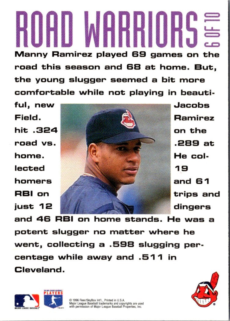 1996 Fleer Road Warriors Manny Ramirez