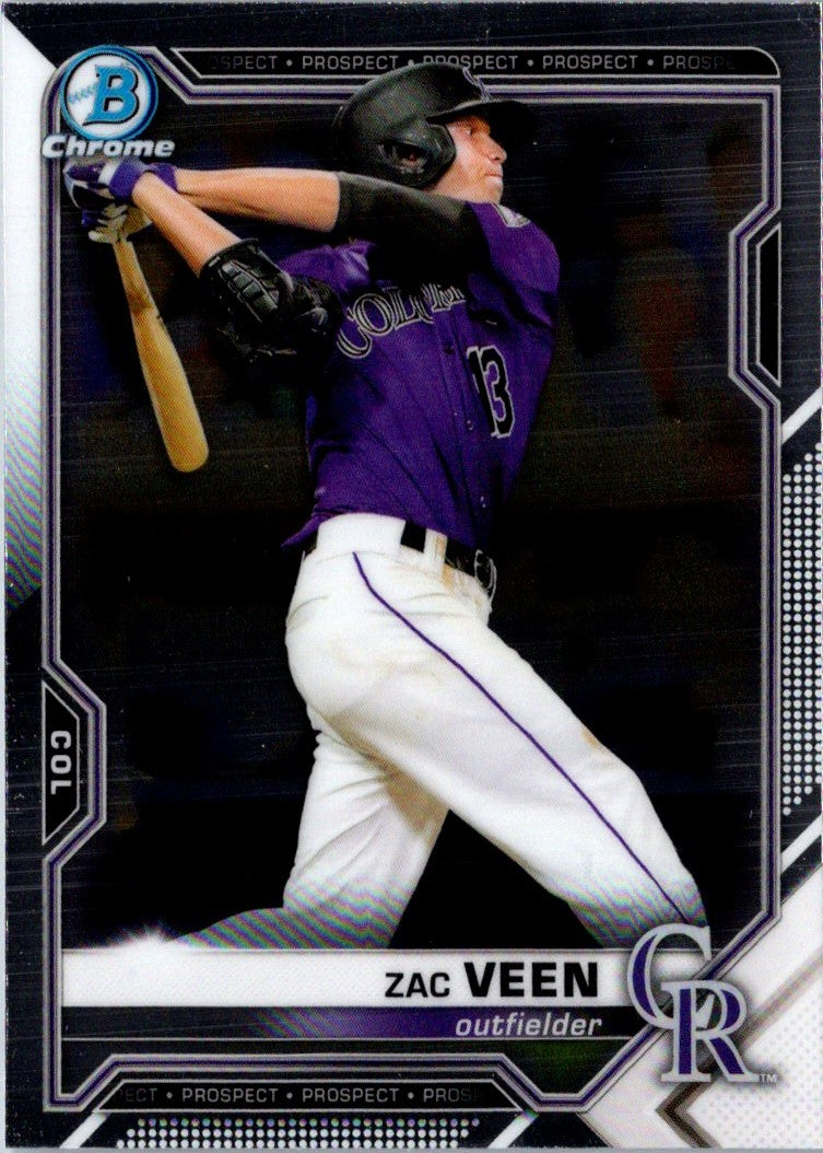 2021 Bowman Chrome Prospects Zac Veen