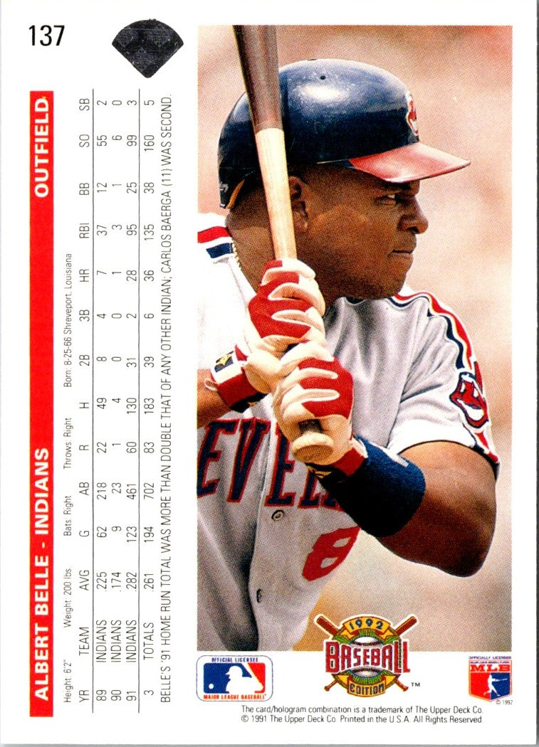 1992 Upper Deck Albert Belle