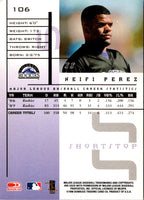 1998 Leaf Rookies & Stars True Blue Neifi Perez #106