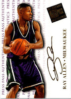 1998 Press Pass Authentics Hang Time Ray Allen #39