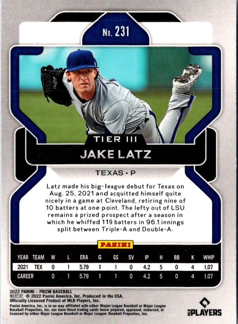 2022 Panini Prizm Jake Latz