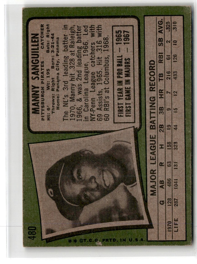 1971 Topps Manny Sanguillen