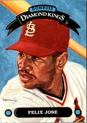 1992 Donruss Diamond Kings Felix Jose #DK-13