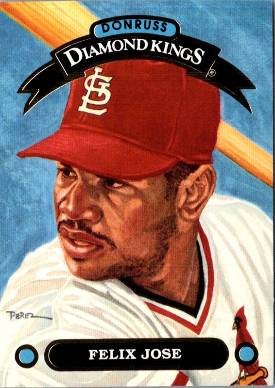 1992 Donruss Diamond Kings Felix Jose #DK-13