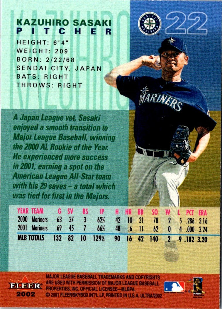 2001 Fleer Premium Kazuhiro Sasaki