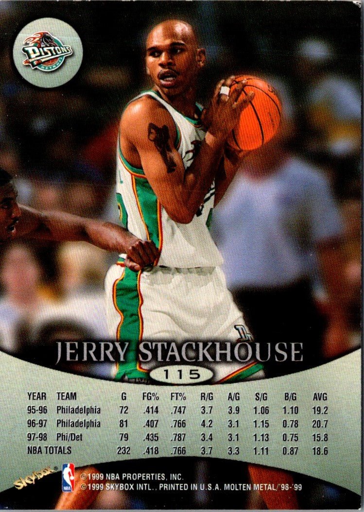 1998 SkyBox Molten Metal Jerry Stackhouse