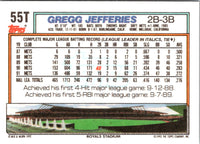 1992 Topps Traded Gregg Jefferies #55T
