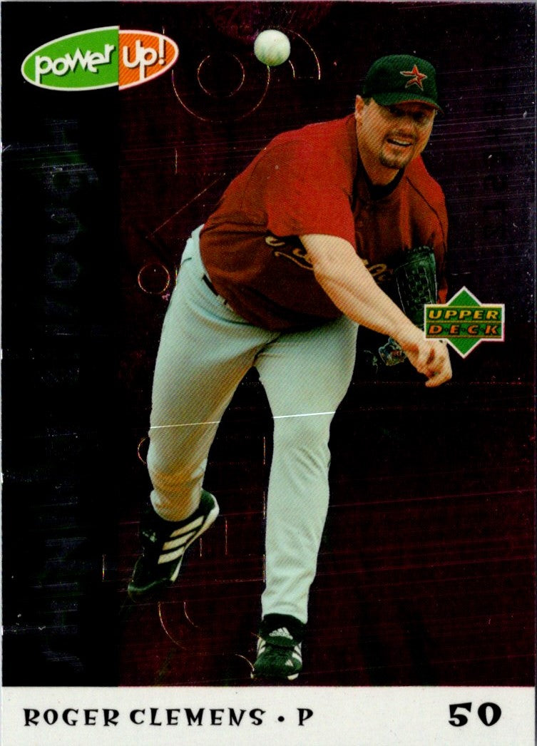 2004 Upper Deck Power Up Shining Through Roger Clemens