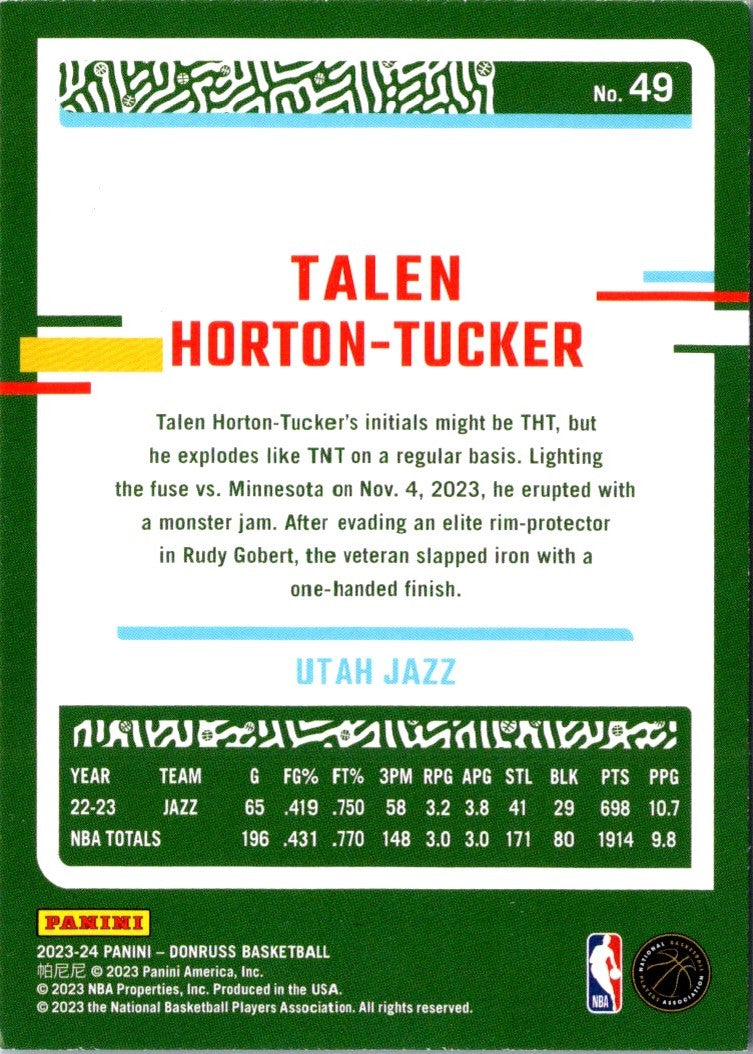 2023 Donruss Talen Horton-Tucker