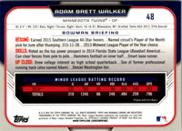 2015 Bowman Draft Picks & Prospects Chrome Adam Brett Walker #48