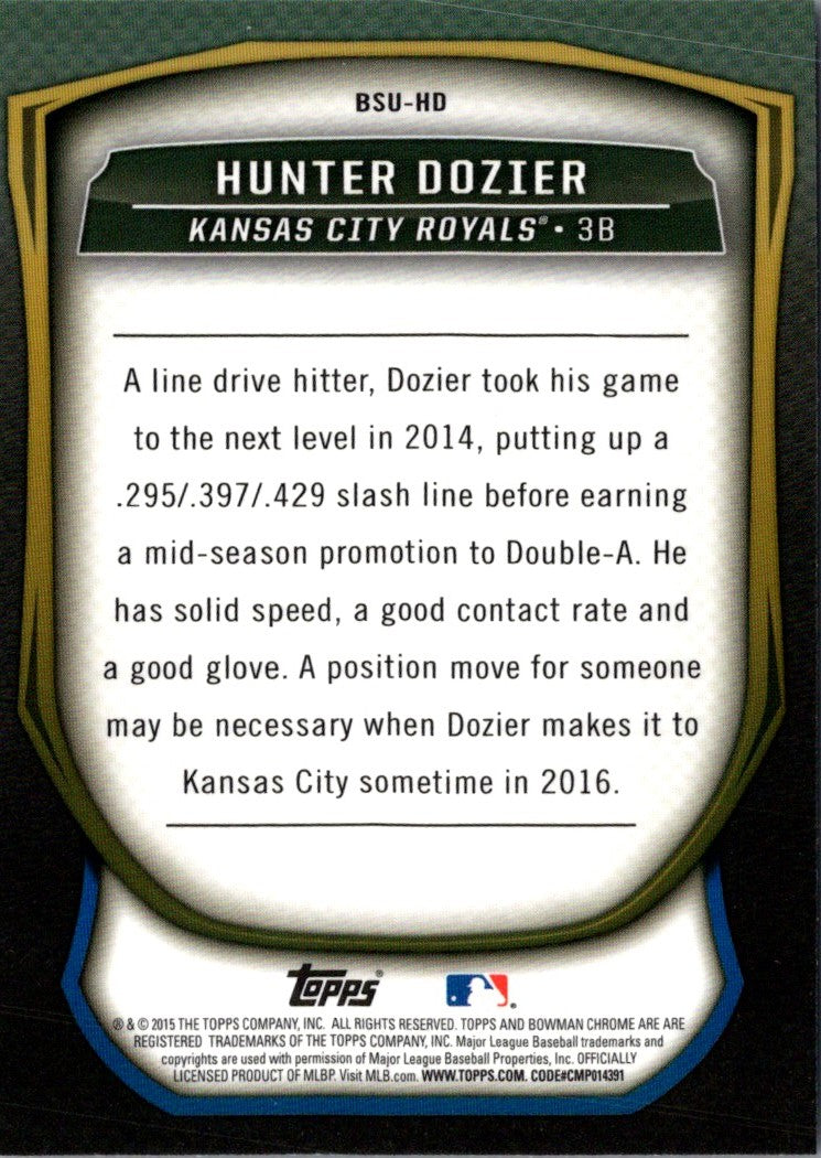 2015 Bowman Chrome Scouts Update Hunter Dozier