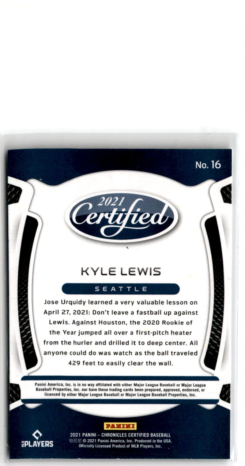 2021 Panini Chronicles Certified Kyle Lewis