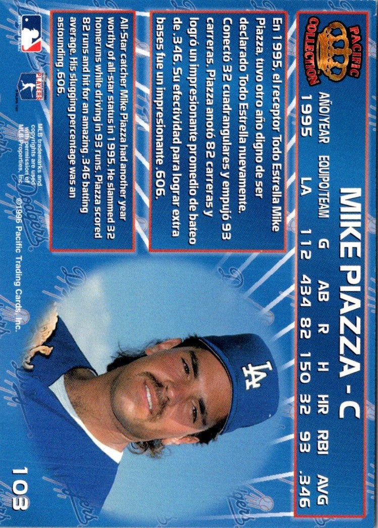 1996 Pacific Crown Collection Mike Piazza