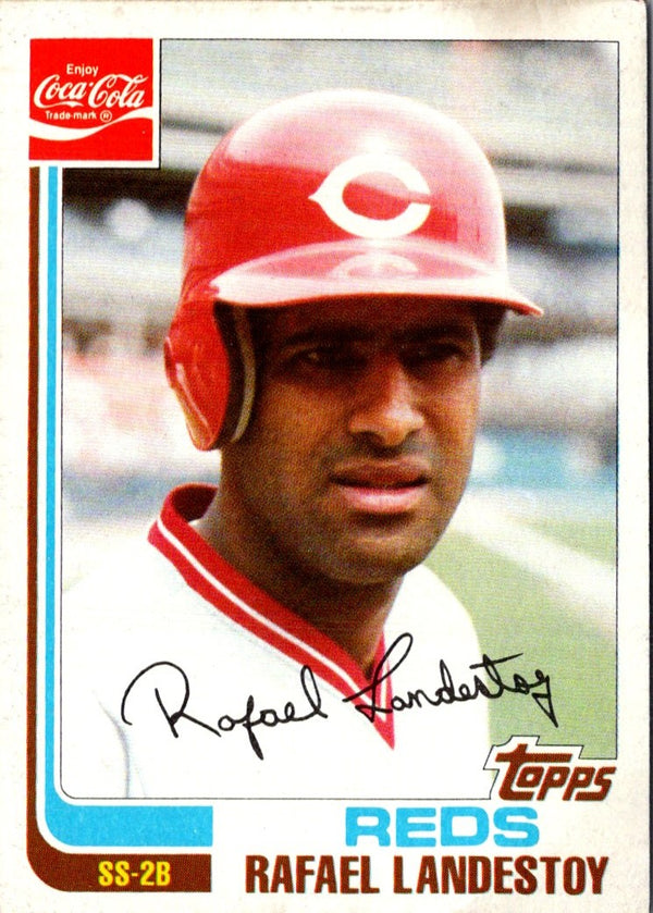 1982 Topps Coca-Cola Cincinnati Reds Rafael Landestoy #13