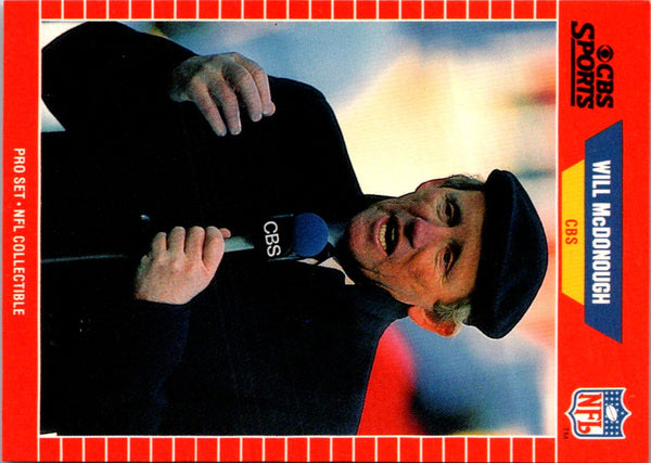 1989 Pro Set Announcers Will McDonough #22