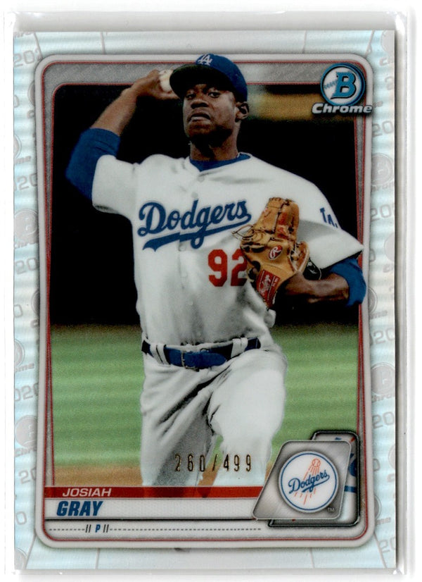 2020 Bowman Chrome Prospects Refractor Josiah Gray #BCP-48 260/499