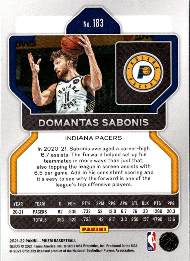 2021 Panini Prizm Blue Domantas Sabonis