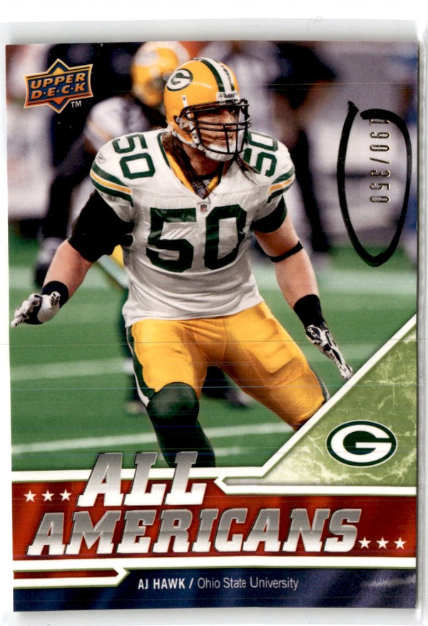 2009 Upper Deck Draft Edition Green 350 A.J. Hawk #290 90/350