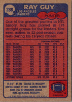 1985 Topps Ray Guy #288