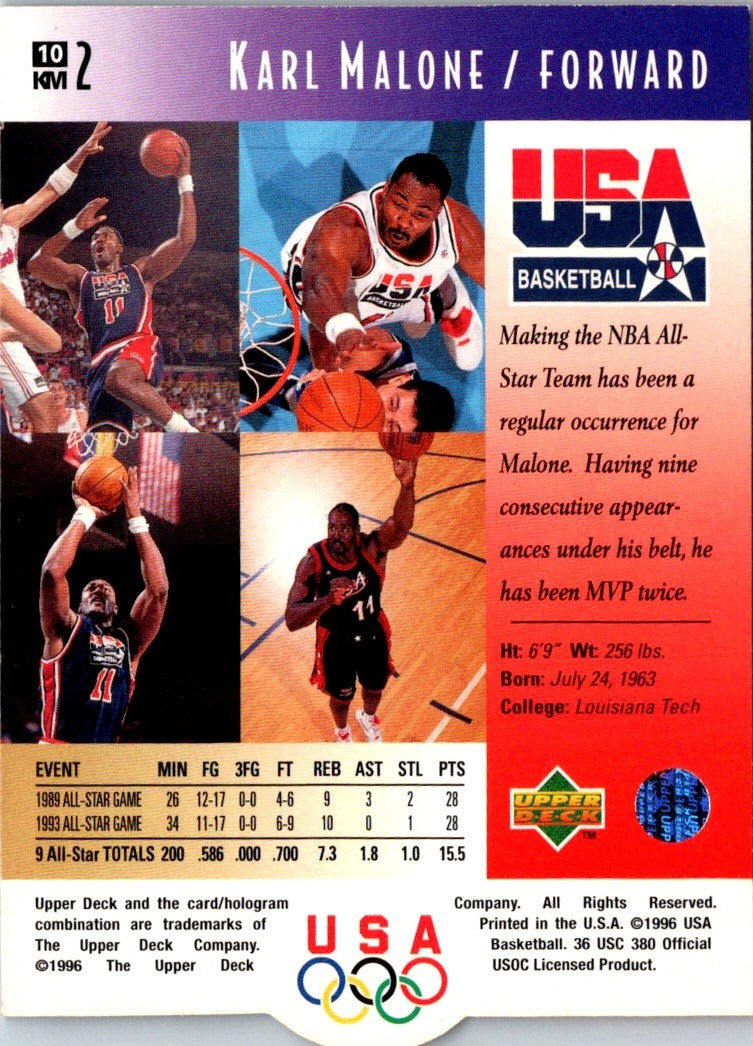 1996 Upper Deck USA Karl Malone