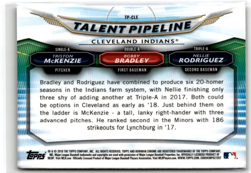 2018 Bowman Talent Pipeline Nellie Rodriguez /Triston McKenzie /Bobby Bradley