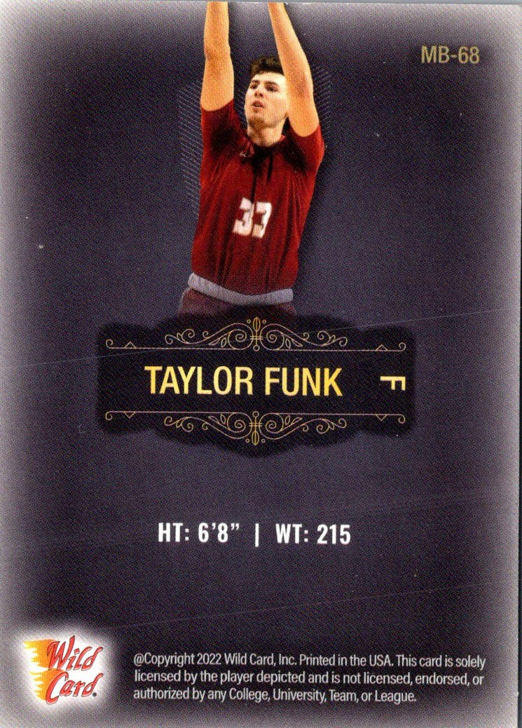 2022 Wild Card Matte Taylor Funk