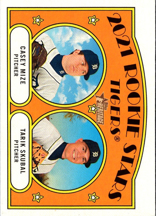 2021 Topps Heritage 2021 Rookie Stars - Tigers - Casey Mize/Tarik Skubal PR50 #253