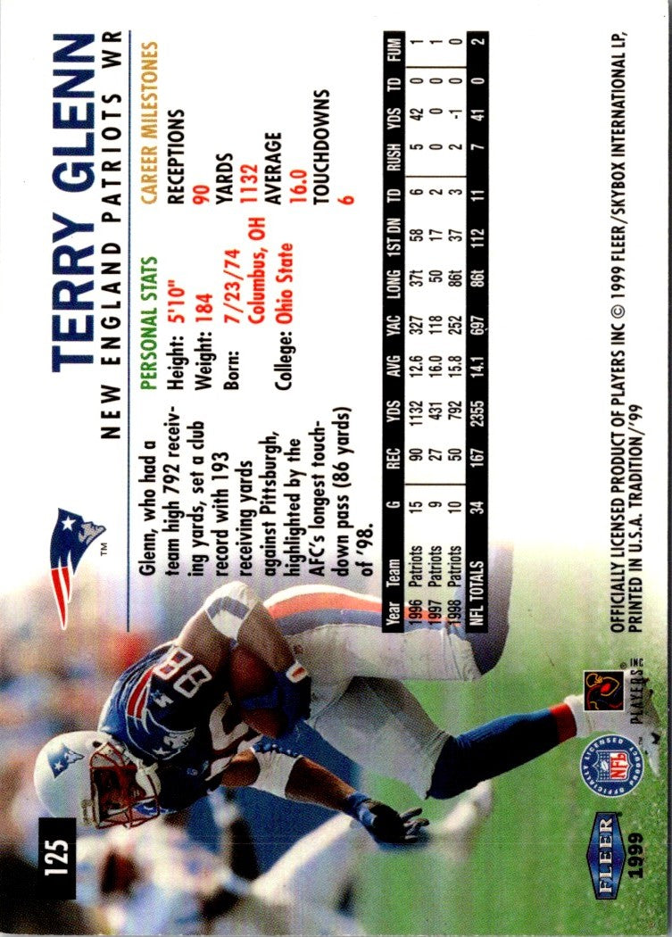 1999 Fleer Tradition Terry Glenn