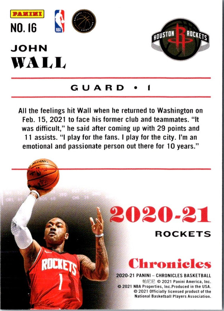 2020 Panini Chronicles John Wall