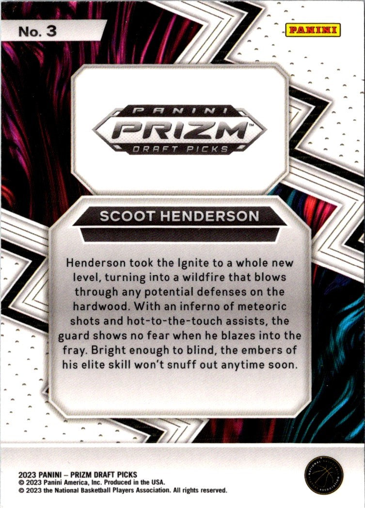 2023 Panini Prizm Draft Picks Fearless Scoot Henderson