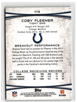 2012 Bowman Rookies Coby Fleener #113