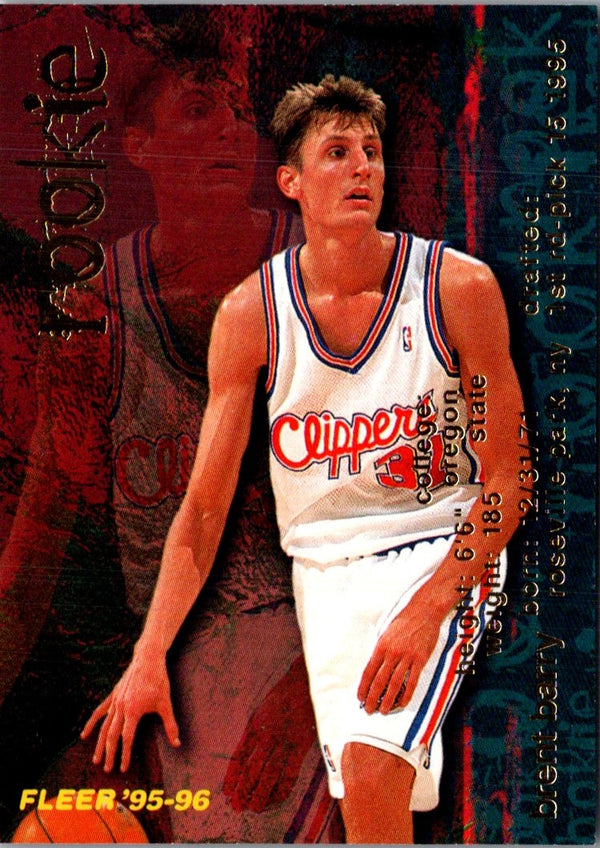 1995 Fleer Brent Barry #282 Rookie