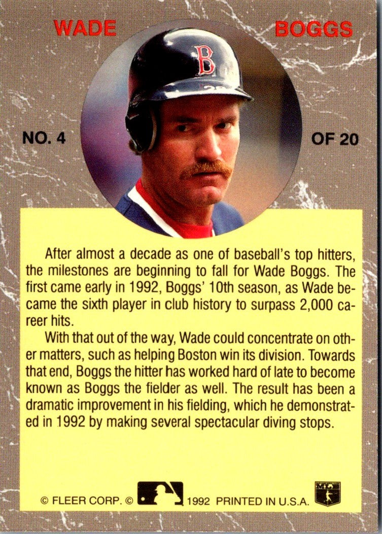 1992 Ultra All-Stars Wade Boggs