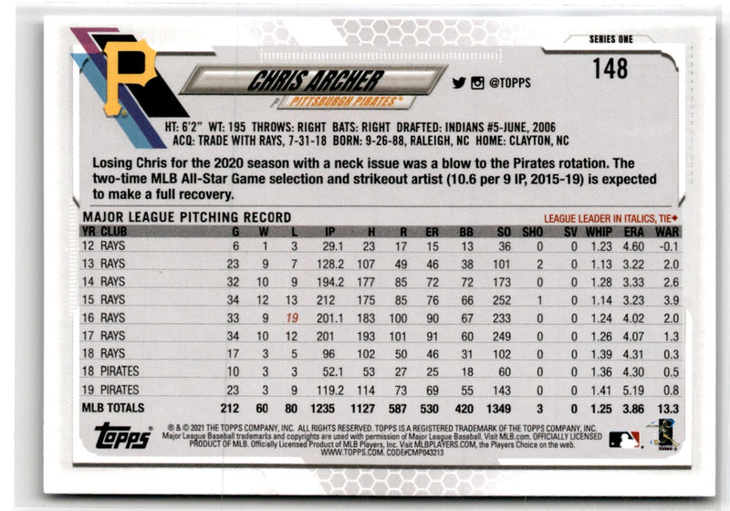 2021 Topps Chris Archer