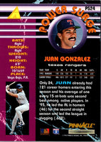 1994 Pinnacle Power Surge Juan Gonzalez #PS24