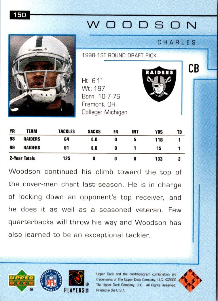 2000 Upper Deck Charles Woodson