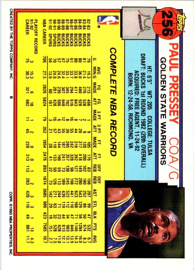 1992 Topps Paul Pressey